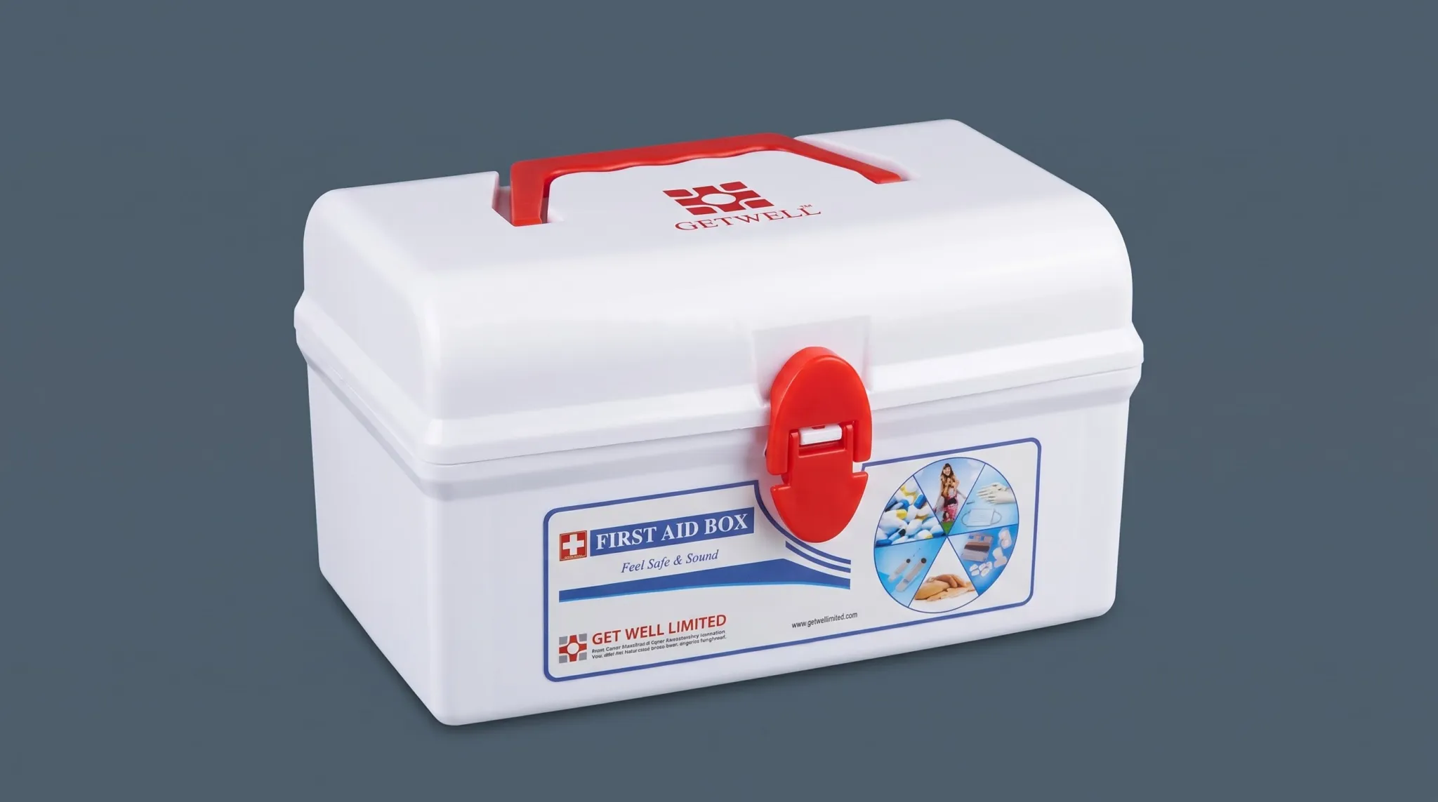 Getwell First Aid box – Premium Plastic Medicine Storage Organizer