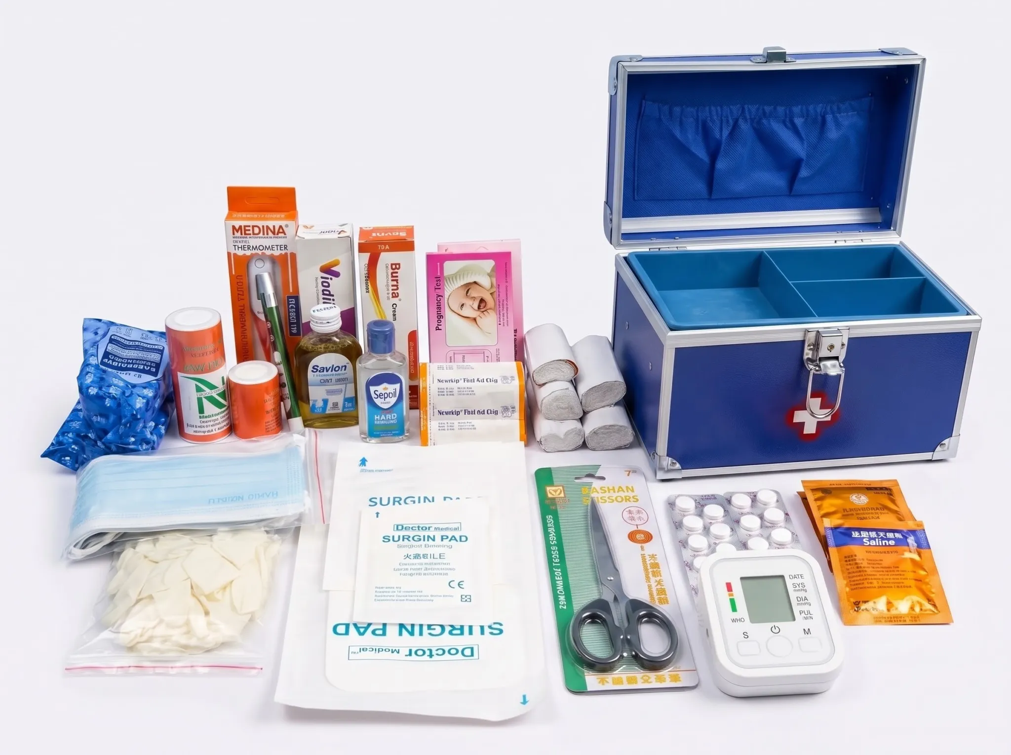 FamilyCare Premium Kit – Family First Aid Kit with Digital BP Monitor